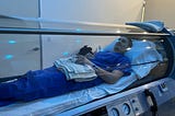 Laying down Inside a Hyperbaric Oxygen Therapy Chamber