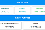 ESP32 Environmental Sensor BME280 measures the Altitude