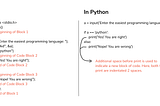 If and Else Statements and code blocks Python .