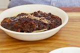 Jjajangmyeon — Korean Noodles in Black Bean Sauce