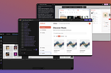 Music platform screens vibe coded with various AI tools like Anima and Uizard