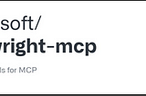 MCP (Model Context Protocol) server with Playwright