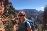 Author hiking the Grand Canyon