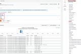 CloudWatch Logs Insights (filter & query on the left, discovered fields on the right)