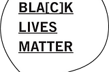 Black lives matter, Aboriginal lives matter, text inside a speech bubble