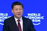 Xi Jinping notes from Davos. The Chinese President is leading.