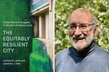 Book cover and headshot of male author