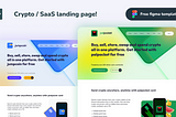 Crypto/ Saas/ startup Landing page template designed in figma