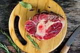 Photo of bone-in pork chop.