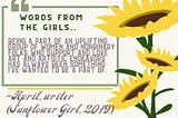 The Sunflower Girl Collective: 5 Years Later Pt. 1 — Words from the Girls
