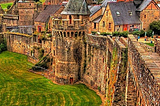 Castle Rampart, Brittany, France