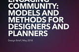 2018 Engaging Community student design briefs