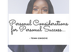 10 Considerations for Personal Success