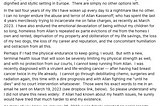 “I ask that you please keep telling my story so that the truth is known far and wide.”: