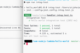 Unit Test and Integration Test for AWS Lambda/NodeJS in TypeScript