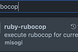 Enable rubocop in VScode