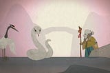 The Chinese myth of the immortal white snake (shadow repetition)