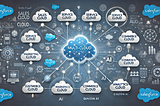 Designing a multi-cloud Salesforce solution (Sales Cloud, Service Cloud, Experience Cloud, etc.).