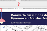 Rutinas de Dynamo hacia un Add-Ins desarrollados en C#: Automatizando procesos en Revit