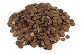 What do you do with a big collection of pennies, most of which are damaged or in poor condition?