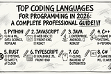 Top Coding Languages for Programming in 2026: A Complete Professional Guide with roadmap!!!!