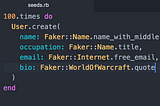 Using Faker to seed your Rails database