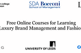 Free Online Courses for Learning About Luxury Brand Management and Fashion