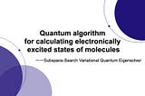 Quantum algorithm for calculating electronically excited states of molecules