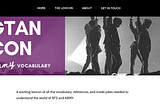 The website interface for the Bangtan Lexicon.