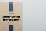 Book cover for ‘Interviewing for research’ by Andrew Travers