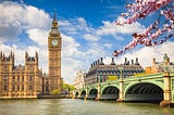 Big Ben and the Thames in London