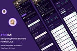 Creating a profile page for Flowclub mobile app.