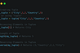 Tuples in Julia programming language