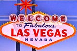 The famous “Welcome” sign on Las Vegas Boulevard South in Las Vegas.