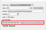 How to set JSON Metadata Hash for Ravencoin Assets you want to resell