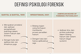 Forensic corner: Psikologi forensik dan perkembangannya