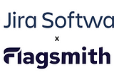 white background with jira software logo and flagsmith logo