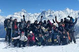 Peeing off the top of a Himalayan mountain