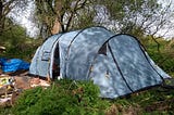 A picture of our new tent (replacing the mangled mess of the Tangled Teepee).