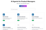 aigents.pm, Free AI Agents For Product Managers