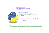 Types of methods in python