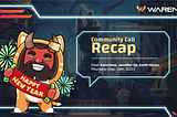 Warena: Recap AMA Dec 29th, 2022