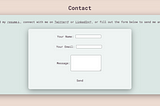 a screenshot of the contact section with updated links on abbeyperini.dev