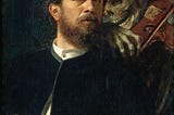 SELF PORTRAIT WITH DEATH /1872/ by ARNOLD BÖCKLIN