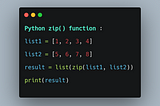 Python zip() Function.