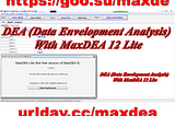 DEA (Data Envelopment Analysis) With MaxDEA 12 Lite