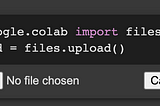 code snippet to import files locally from your machine into colab