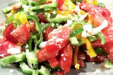 Bell Pepper, Tomato, and Feta Salad — Salad — Tomato Salad
