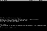 A screenshot of the DOS version of Zork
