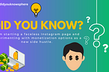 Starting a Faceless Instagram Channel: My Journey with DidYouKnowSphere